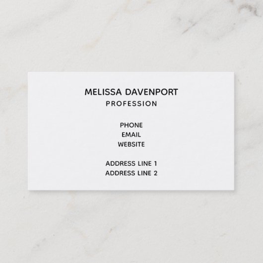 Roze & White Rose Bouquet Visitekaartje (Achterkant)