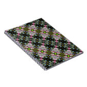 Roze White Spring Blossom Abstract Art Notitieboek (Rechterzijde)