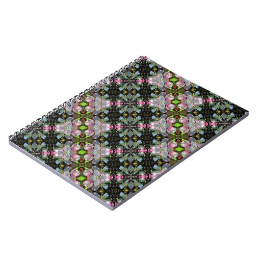 Roze White Spring Blossom Abstract Art Notitieboek (Linkerzijde)