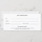 Roze White Stripes Business Gift Certificate (Achterkant)