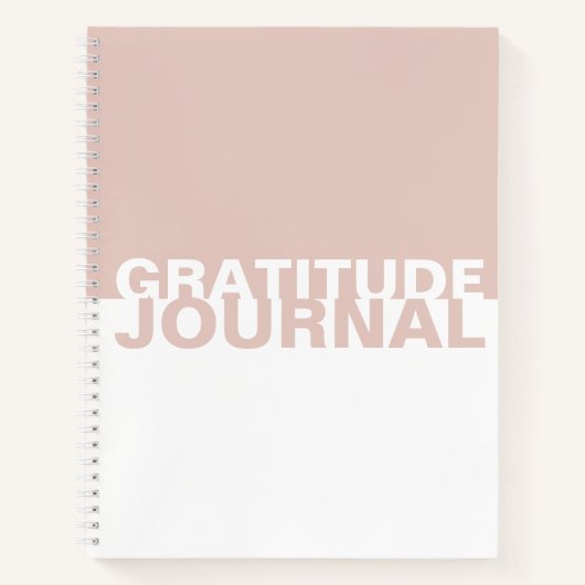 Roze White Two-Tone Gratitude Journal Notitieboek (Voorkant)