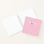 Roze White Woven Checkbullet Journal Notitieboek (Binnen)