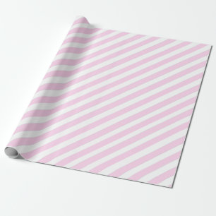 Roze Wide Stripe Holiday Cadeaupapier