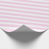 Roze Wide Stripe Holiday Cadeaupapier (Hoek)