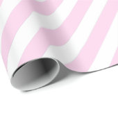 Roze Wide Stripe Holiday Cadeaupapier (Rol Hoek)