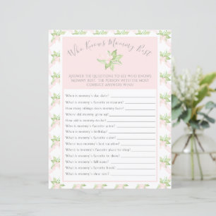 Roze Wie Kent Mamma Het Best Baby Shower Spel