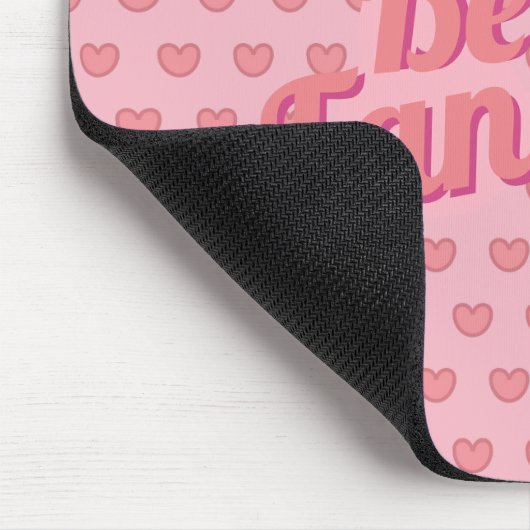 Roze wieg en hart zijn Fancy Muismat (Hoek)