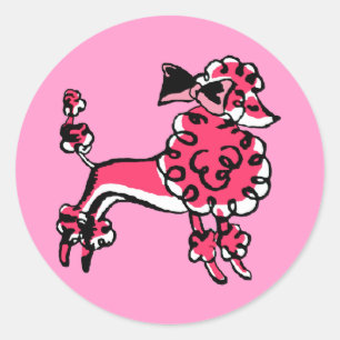 Roze wieg van 50 ronde sticker