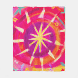 Roze Wiel Fleece Deken