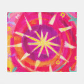 Roze Wiel Fleece Deken (Voorkant (Horizontaal))