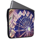 Roze wiel laptop sleeve (Voorkant Rechts)