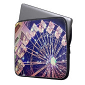 Roze wiel laptop sleeve (Voorkant Links)