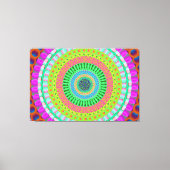 Roze wiel Mandala Circle Stretted Canvas Afdrukken (Voorkant)
