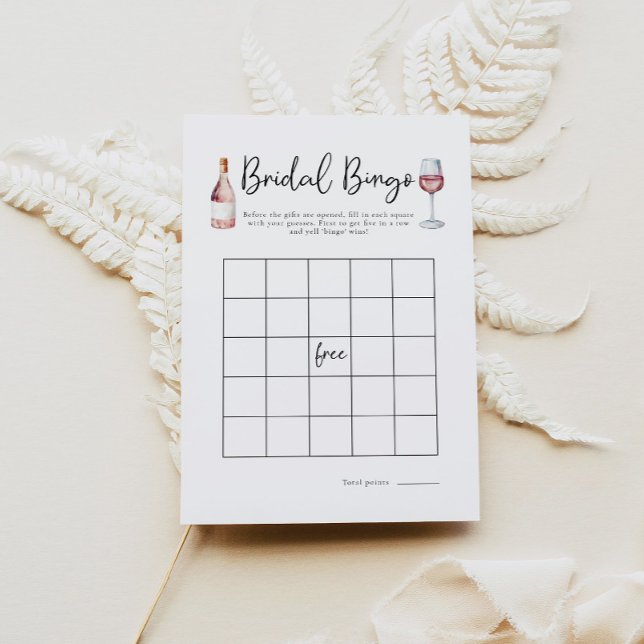 Roze Wijn Bruids Bingo Vrijgezellenfeest Game (Creator heeft geüpload)