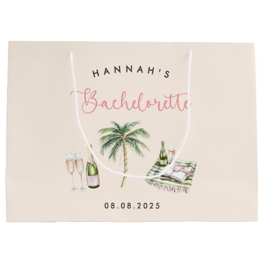 Roze wijn Country Bachelorette Weekend Groot Cadeauzakje (Achterkant)