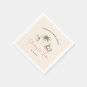 Roze wijn Country Bachelorette Weekend Servet (Hoek)