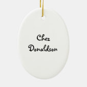 Roze wijn drink Flamingo aangepast Keramisch Ornament (Achterkant)