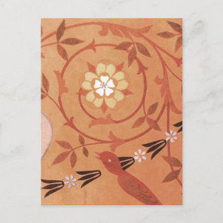 Roze wijn en vastextiel briefkaart