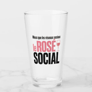Roze wijn glas