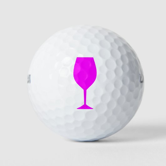 Roze wijn glas golfballen (Voorkant)