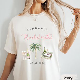 Roze wijn landelijke vrijgezellenfeest weekend t-shirt