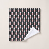 Roze Wijn Patroon Bad Handdoek (Wasdoekje)
