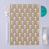 Roze Wijn Patroon Goud Tissuepapier (Craft)
