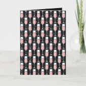 Roze Wijn Patroon Kaart (Voorkant)