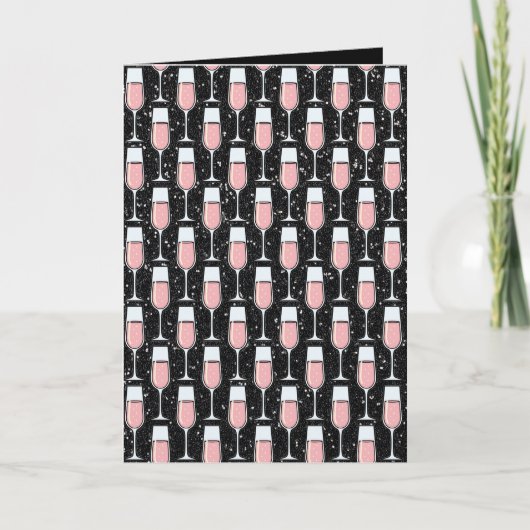 Roze Wijn Patroon Kaart (Voorkant)