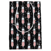 Roze Wijn Patroon Medium Cadeauzakje (Voorkant)