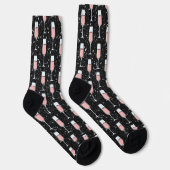 Roze Wijn Patroon Sokken (Rechts)