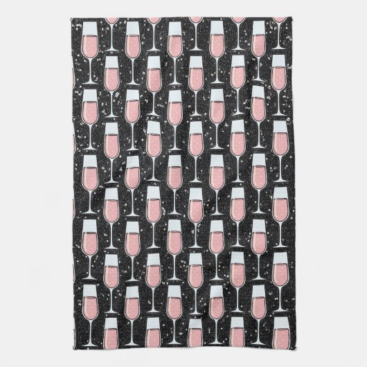 Roze Wijn Patroon Theedoek (Verticaal)