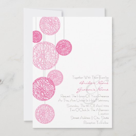 Roze wijn Wereldbollen Weddenschap Kaart (Voorkant)