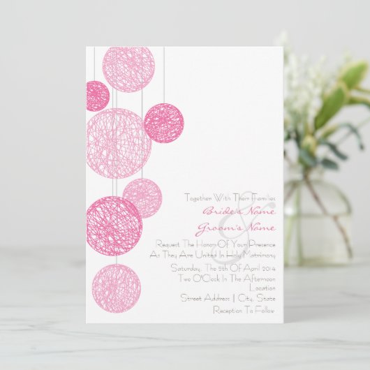 Roze wijn Wereldbollen Weddenschap Kaart (Staand voorkant)