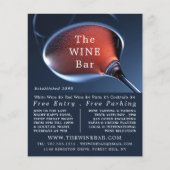 Roze Wijnglas, Wijnbar/Wijnmakerij Adverteren Flyer (Voorkant)