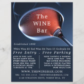 Roze Wijnglas, Wijnbar/Wijnmakerij Adverteren Flyer (Voorkant)
