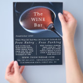 Roze Wijnglas, Wijnbar/Wijnmakerij Adverteren Flyer (Hand)