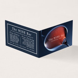 Roze Wijnglas, Wijnbar/Wijnmakerij, Gedetailleerd Visitekaartje