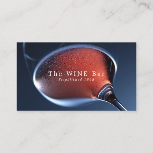 Roze Wijnglas, Wijnbar/Wijnmakerij Visitekaartje (Voorkant)
