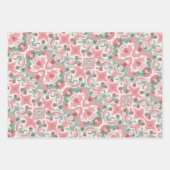 Roze & Wijze Patroon Inpakpapier Vel (Voorkant)