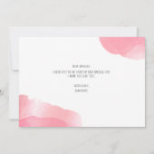 Roze Wil jij mijn bruidsmeisje zijn? Waterverf van Kaart (Achterkant)