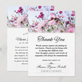 Roze wild bloemveld Dank je wel Bedankkaart (Voorkant / Achterkant)