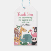 Roze wild dier  cadeaulabel (Voorkant)