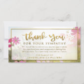 Roze Wild Flower Golden Bedankt voor je sympathiek (Voorkant)