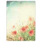 Roze Wild Flowers Monogram Initiaal Clip Board Klembord (Achterkant)