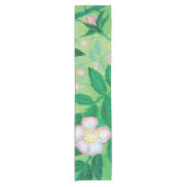 Roze wild Roos Blooming Korte Tafelloper (Voorkant)