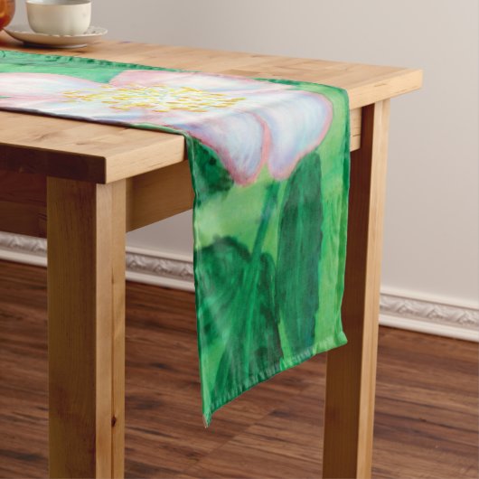 Roze wild Roos Blooming Korte Tafelloper (Voorbeeld)