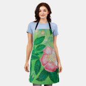 Roze Wild Roos Flowers Secret Garden Schort (Gedragen)