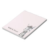 Roze Wild & Zoete Zebra Notitieblok (Linkerzijde)