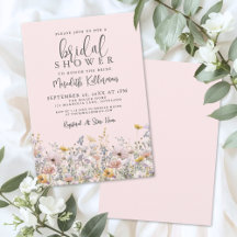 Roze Wildbloem Bruidsfeest